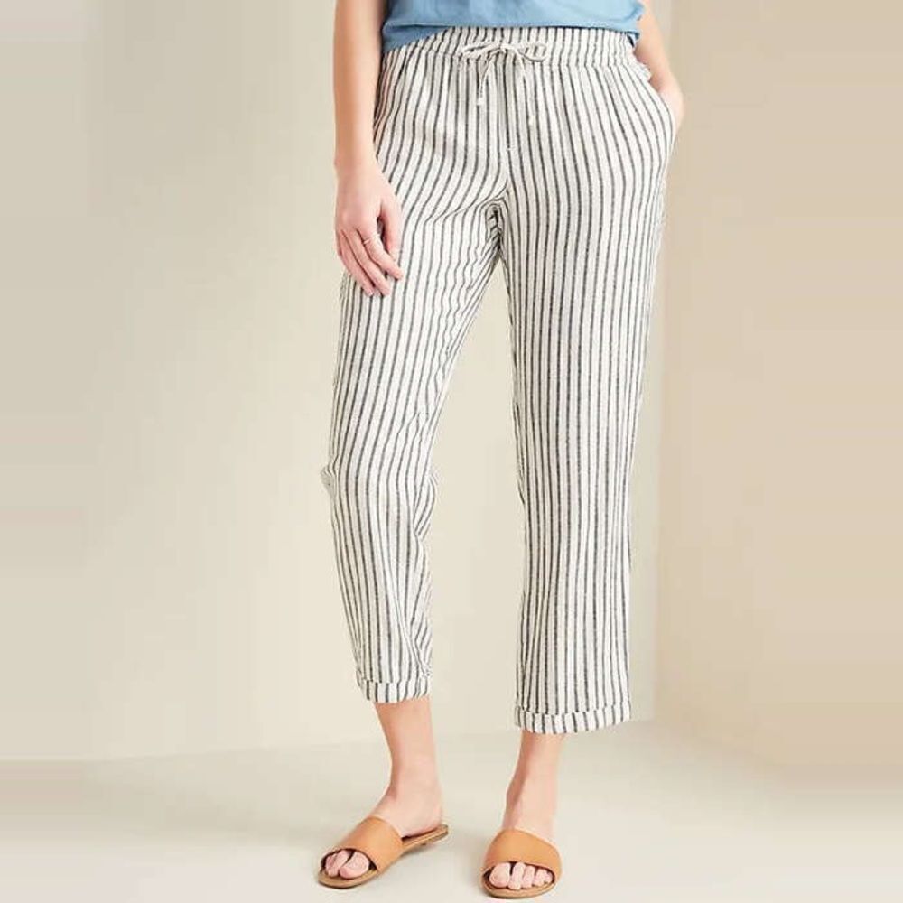 ✨ Old Navy Mid Rise Linen Blend Cropped Pants✨